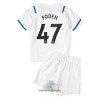 Officiële Voetbalshirt + Korte Broek Manchester City Phil Foden 47 Uit 2021-22 - Kids